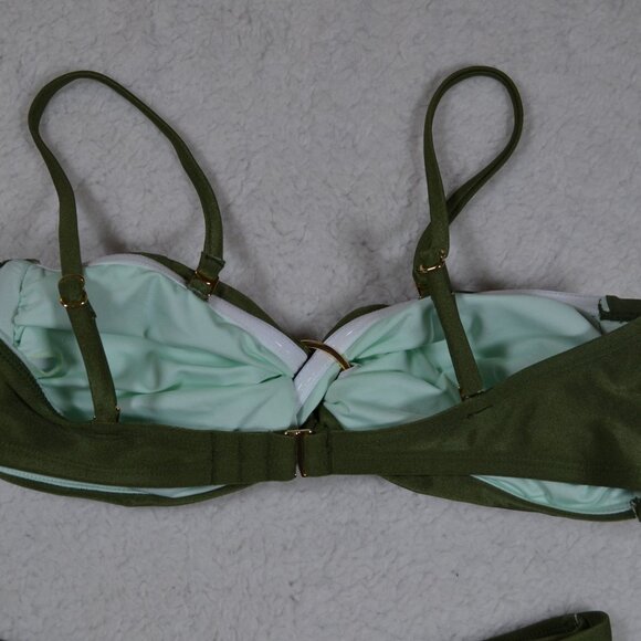 NWT Cupshe Sage Spark Green Bikini Set M - Picture 9 of 13